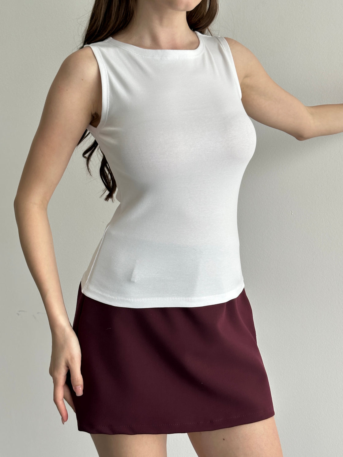 Soft Touch Kayık Yaka Kolsuz Body