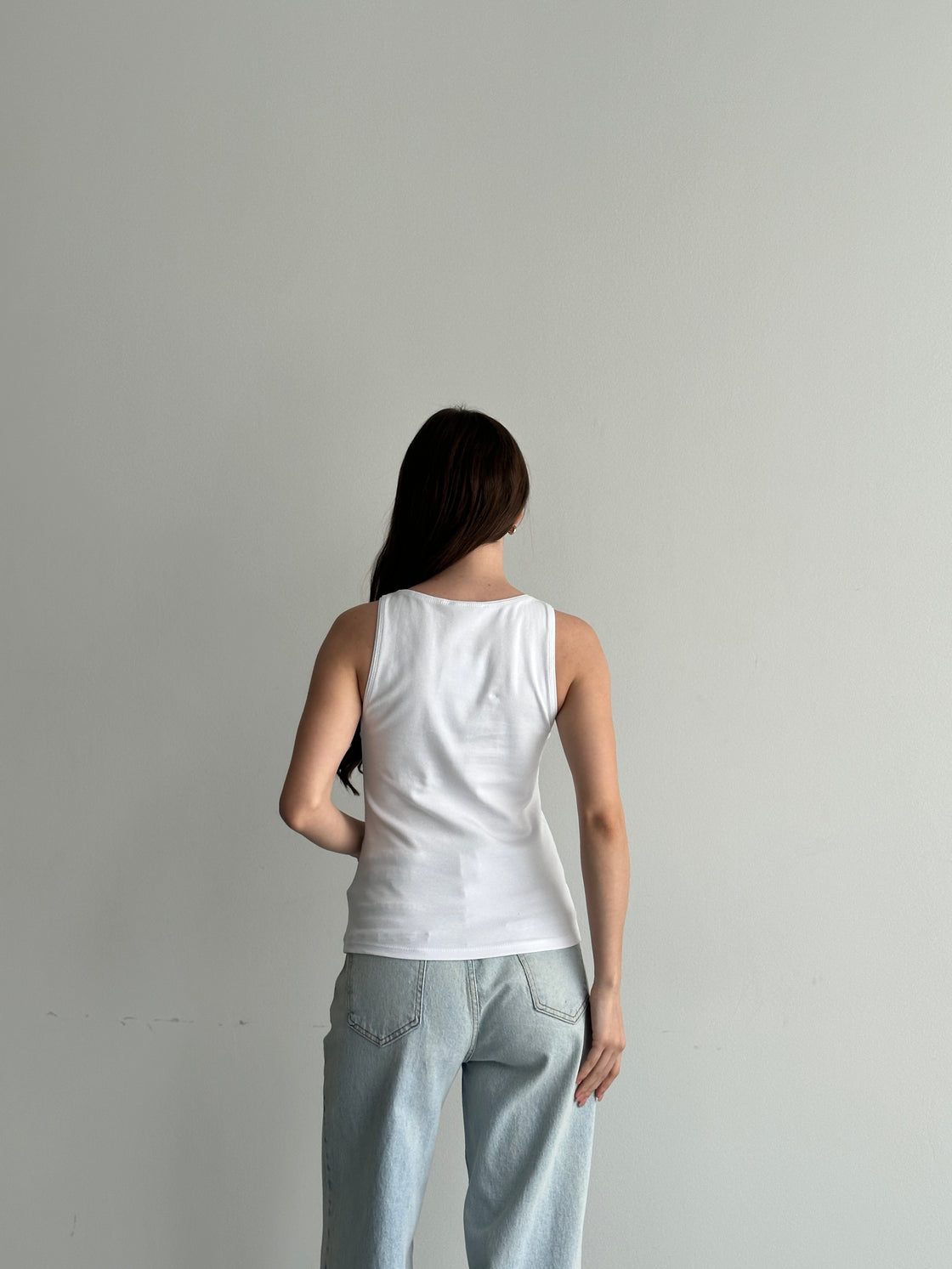 Beyaz Siena Halter Top