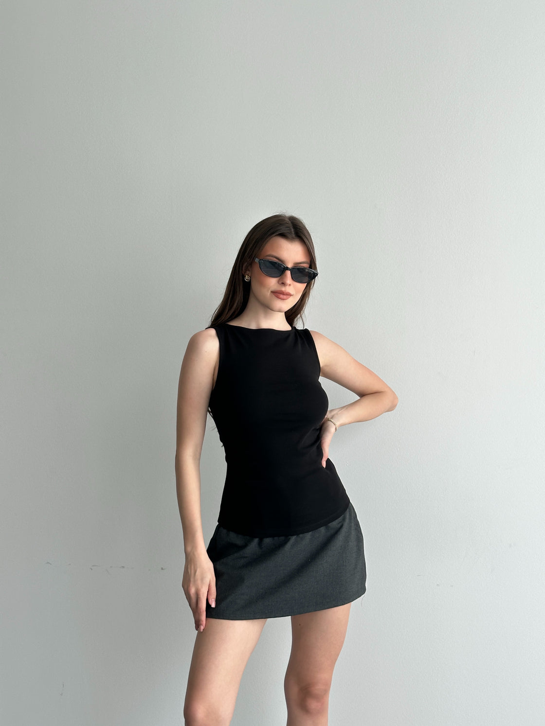 Soft Touch Kayık Yaka Kolsuz Body