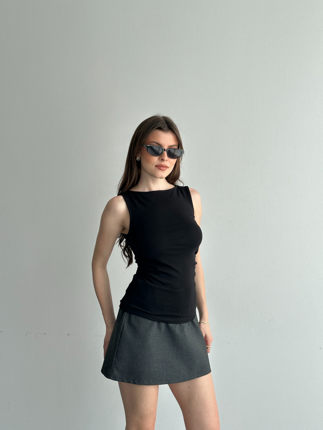 Soft Touch Kayık Yaka Kolsuz Body