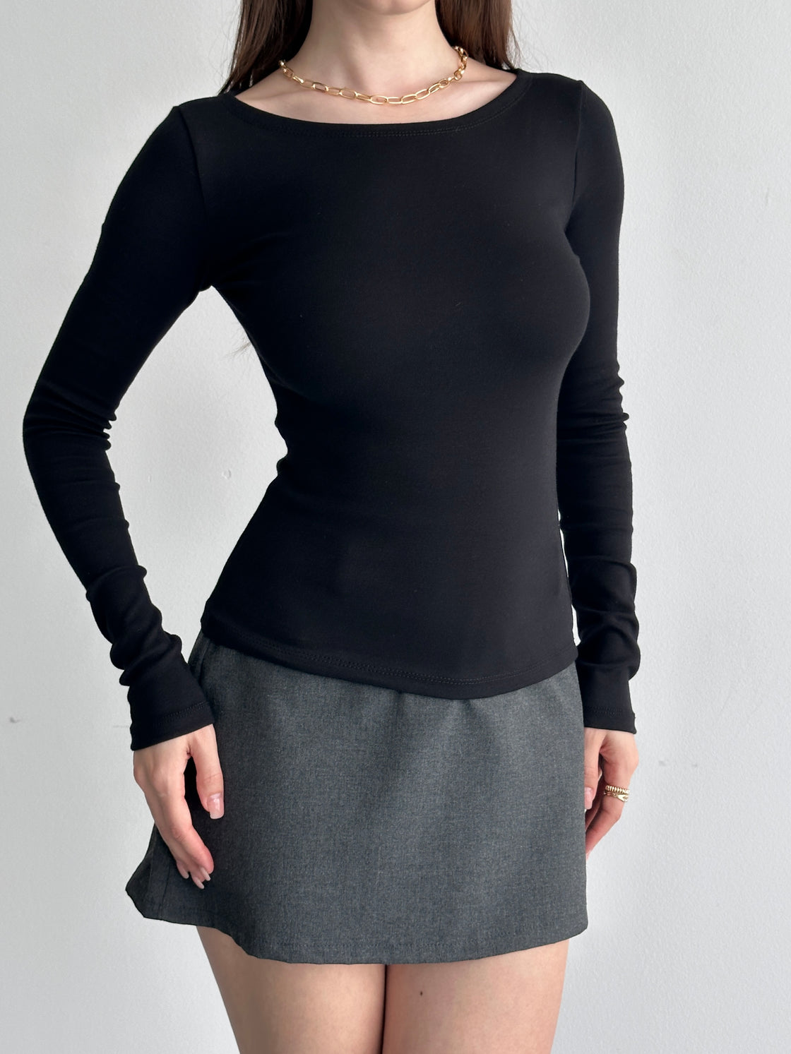 Soft Touch Kayık Yaka Body