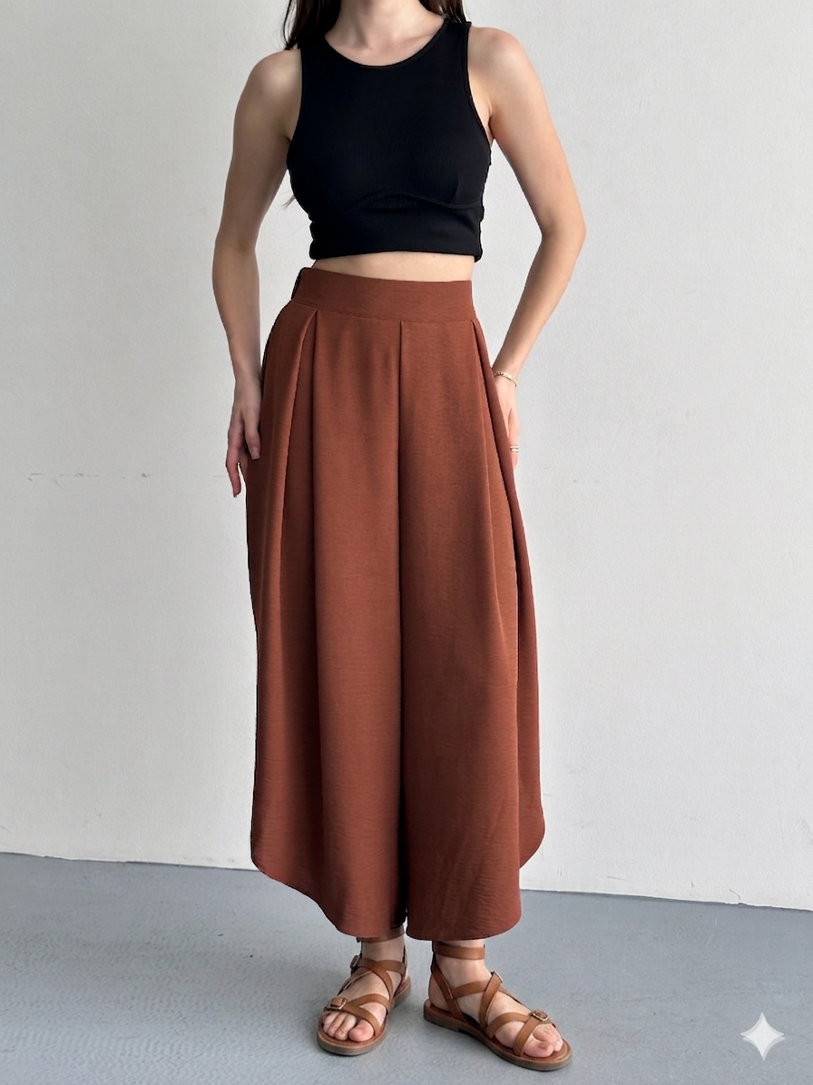 Kahverengi Flow Pantolon